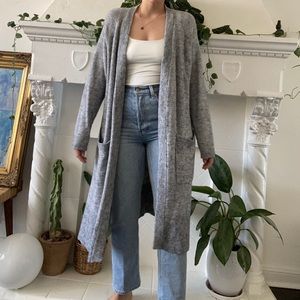 Long grey cardigan